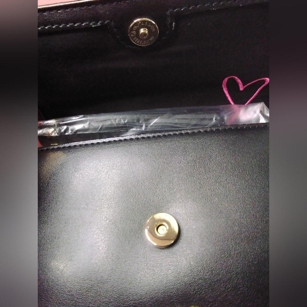 Victoria's secret Brand New!! (gold studded) Black, crossbody, or clutch. - Picture 6 of 8